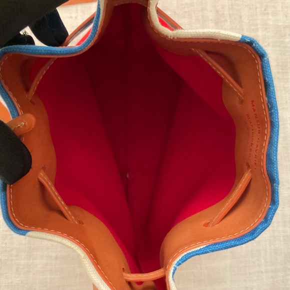 Mansur Gavriel X Marimekko Mansikkavuoret Strawberry Print Canvas Bucket Bag NEW - Picture 6 of 15